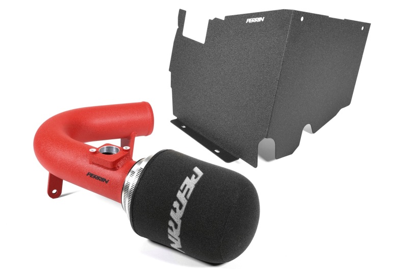Subaru WRX Performance Air Intake - Perrin Performance - With Heatshield - Red - `22-`25
